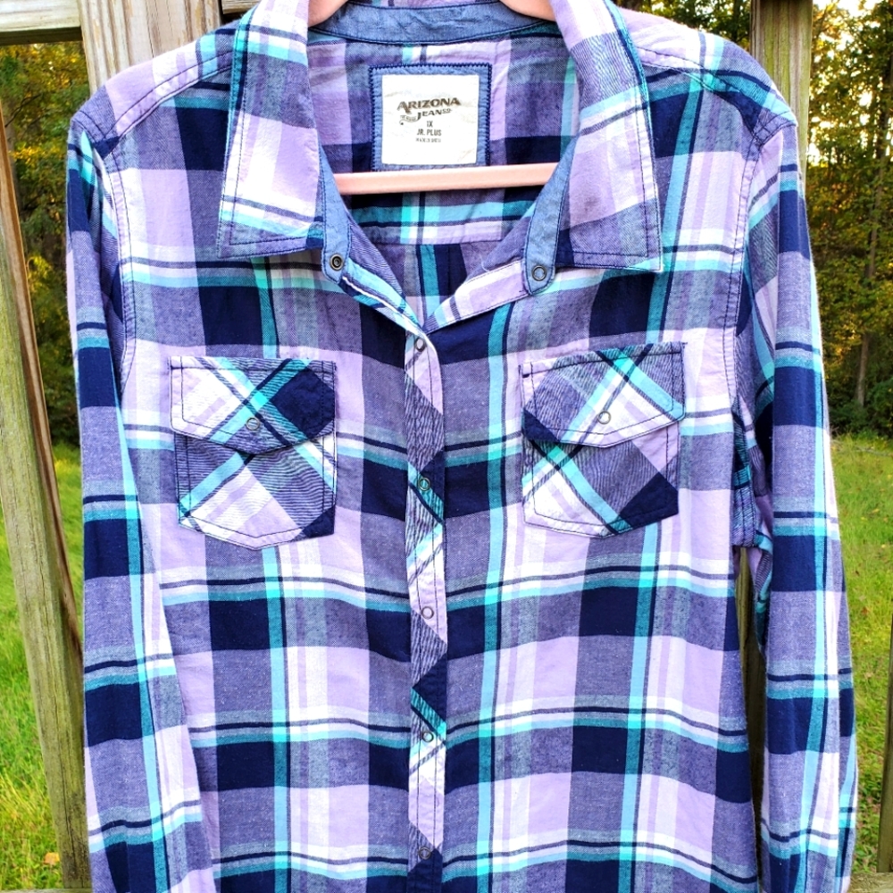 Plaid Flannel Shirt Junior Plus